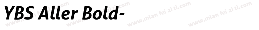 YBS Aller Bold字体转换